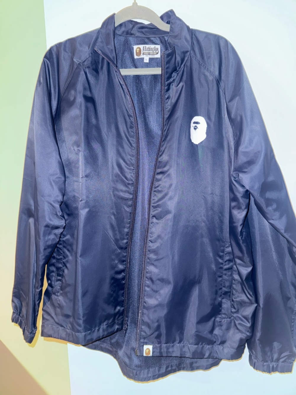 A Bathing Ape Navy Lightweight Track Jacket